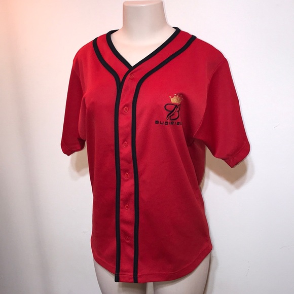 Dale Jr 8 Budweiser Red Button Up Jersey Winner M - Picture 3 of 16